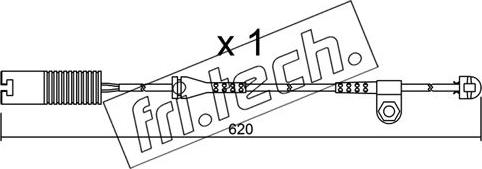 Fri.Tech. SU.154 - Warning Contact, brake pad wear autospares.lv