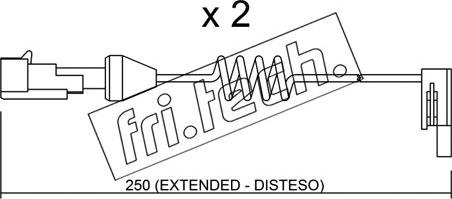 Fri.Tech. SU.166K - Warning Contact, brake pad wear autospares.lv