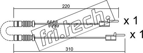 Fri.Tech. SU.171K - Warning Contact, brake pad wear autospares.lv