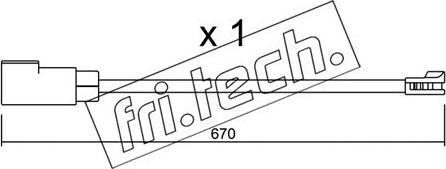 Fri.Tech. SU.341 - Warning Contact, brake pad wear autospares.lv