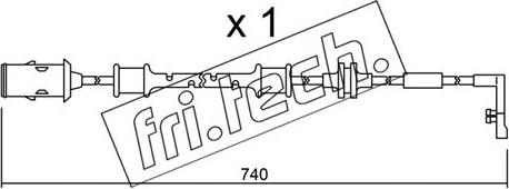 Fri.Tech. SU.318 - Warning Contact, brake pad wear autospares.lv