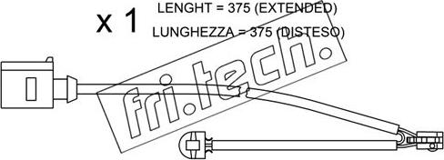 Fri.Tech. SU.294 - Warning Contact, brake pad wear autospares.lv