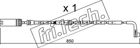 Fri.Tech. SU.259 - Warning Contact, brake pad wear autospares.lv