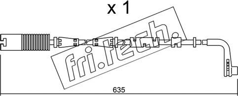 Fri.Tech. SU.205 - Warning Contact, brake pad wear autospares.lv