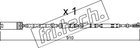 Fri.Tech. SU.282 - Warning Contact, brake pad wear autospares.lv