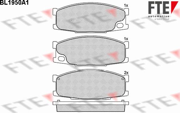 FTE 9500065 - Brake Pad Set, disc brake autospares.lv