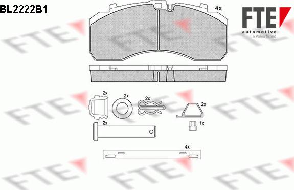 FTE 9500008 - Brake Pad Set, disc brake autospares.lv