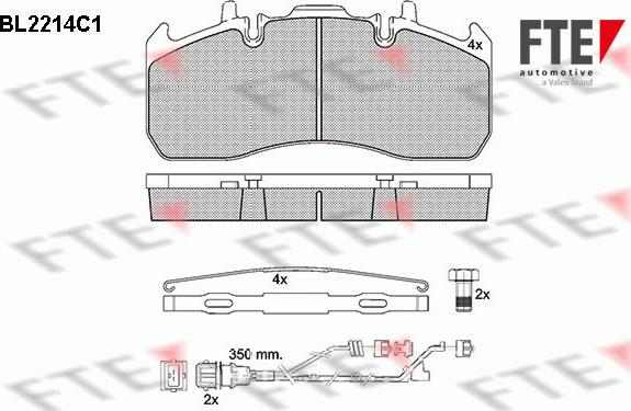 FTE BL2214C1 - Brake Pad Set, disc brake autospares.lv