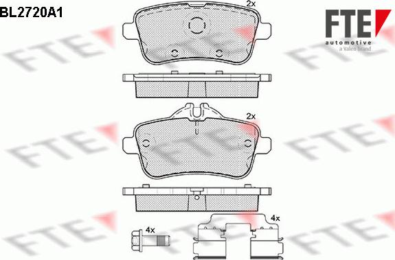 FTE BL2720A1 - Brake Pad Set, disc brake autospares.lv