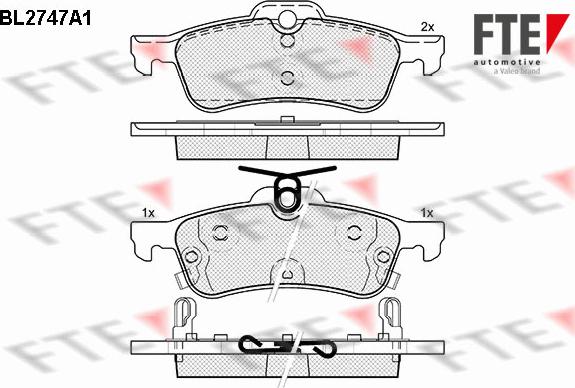 FTE BL2747A1 - Brake Pad Set, disc brake autospares.lv