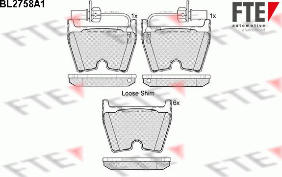 FTE 9010966 - Brake Pad Set, disc brake autospares.lv