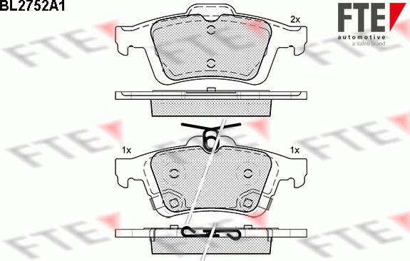 FTE 9010960 - Brake Pad Set, disc brake autospares.lv