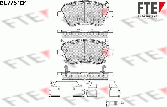 FTE BL2754B1 - Brake Pad Set, disc brake autospares.lv