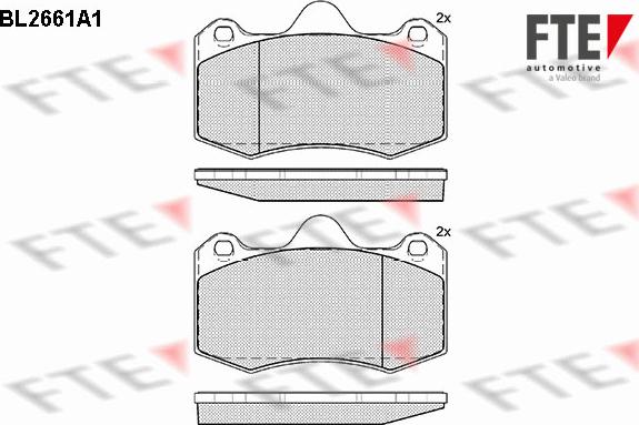 FTE BL2661A1 - Brake Pad Set, disc brake autospares.lv