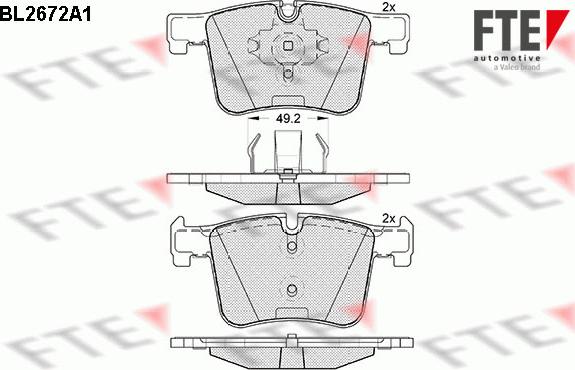 FTE 9010907 - Brake Pad Set, disc brake autospares.lv