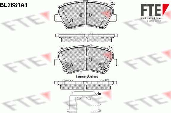 FTE 9010913 - Brake Pad Set, disc brake autospares.lv