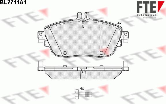 FTE BL2711A1 - Brake Pad Set, disc brake autospares.lv