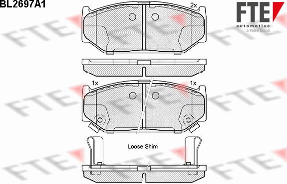 FTE 9010925 - Brake Pad Set, disc brake autospares.lv