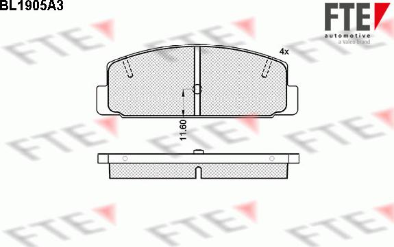 FTE BL1905A3 - Brake Pad Set, disc brake autospares.lv