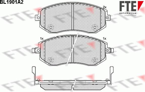 FTE BL1901A2 - Brake Pad Set, disc brake autospares.lv