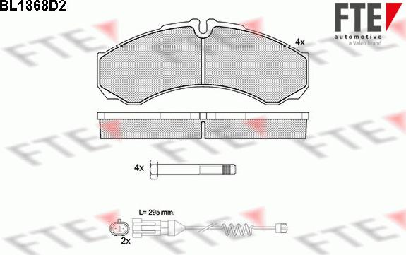 FTE 9010446 - Brake Pad Set, disc brake autospares.lv
