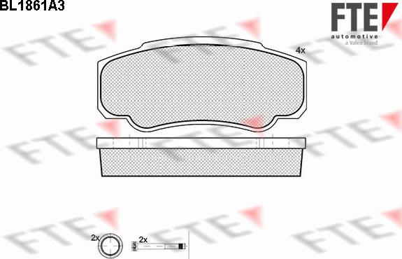 FTE BL1861A3 - Brake Pad Set, disc brake autospares.lv