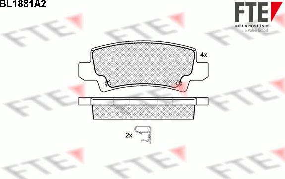 FTE 9010466 - Brake Pad Set, disc brake autospares.lv