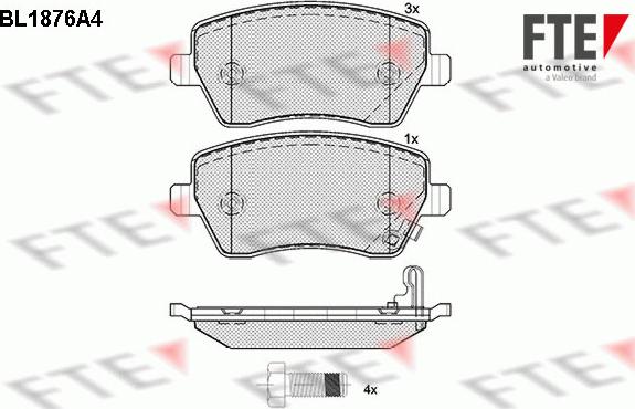 FTE 9010461 - Brake Pad Set, disc brake autospares.lv