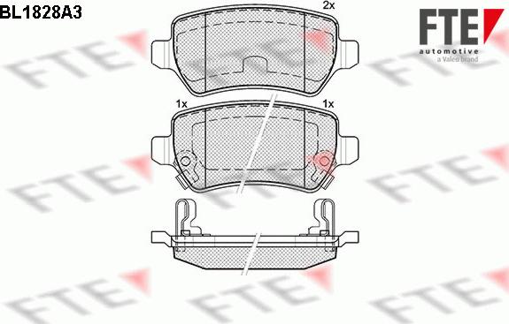 FTE BL1828A3 - Brake Pad Set, disc brake autospares.lv