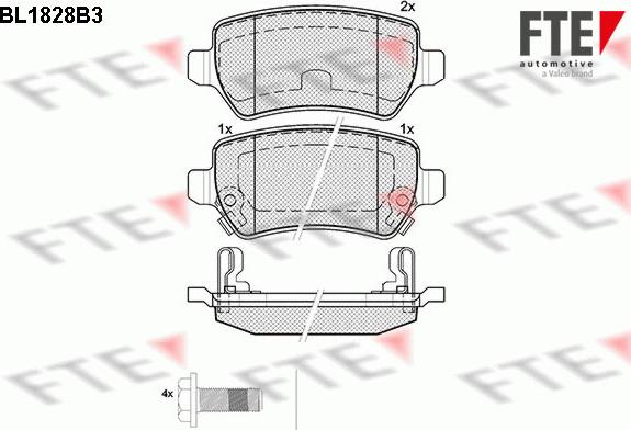 FTE 9010406 - Brake Pad Set, disc brake autospares.lv