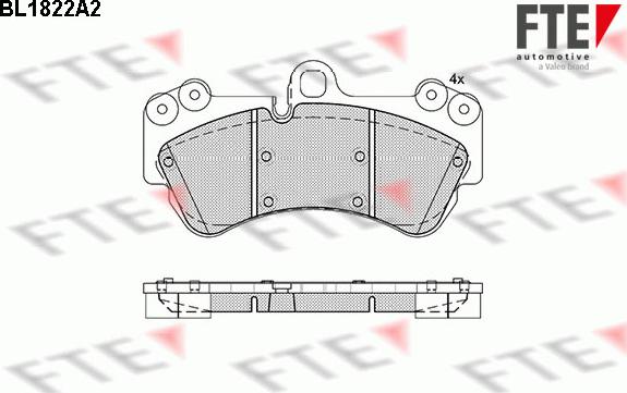 FTE 9010400 - Brake Pad Set, disc brake autospares.lv