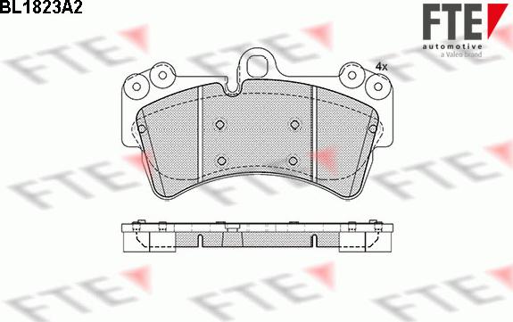 FTE 9010401 - Brake Pad Set, disc brake autospares.lv