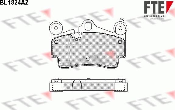 FTE BL1824A2 - Brake Pad Set, disc brake autospares.lv