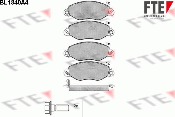 FTE 9010416 - Brake Pad Set, disc brake autospares.lv