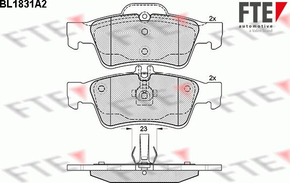 FTE 9010410 - Brake Pad Set, disc brake autospares.lv