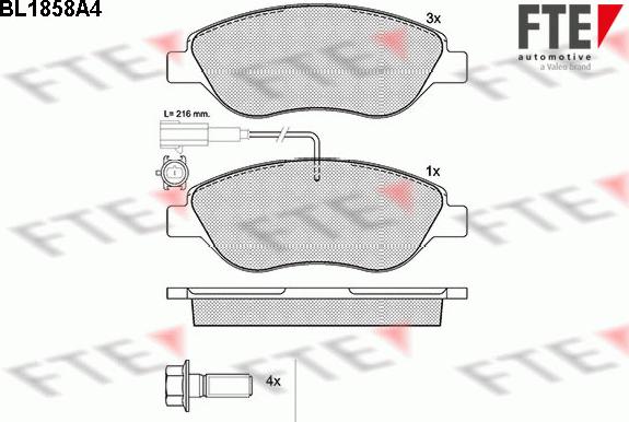 FTE 9010435 - Brake Pad Set, disc brake autospares.lv