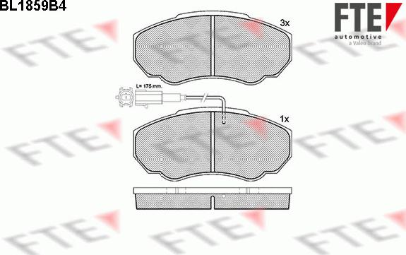 FTE 9010438 - Brake Pad Set, disc brake autospares.lv