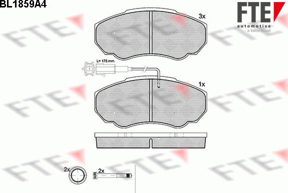 FTE BL1859A4 - Brake Pad Set, disc brake autospares.lv