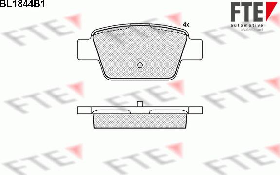 FTE 9010424 - Brake Pad Set, disc brake autospares.lv