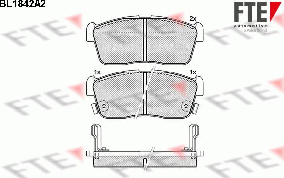 FTE BL1842A2 - Brake Pad Set, disc brake autospares.lv