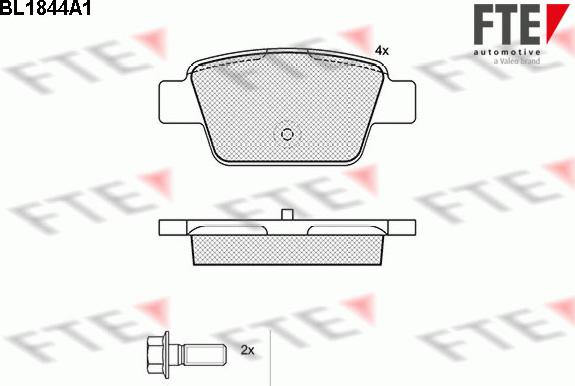 FTE 9010423 - Brake Pad Set, disc brake autospares.lv