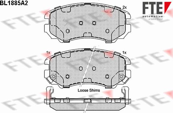 FTE 9010470 - Brake Pad Set, disc brake autospares.lv
