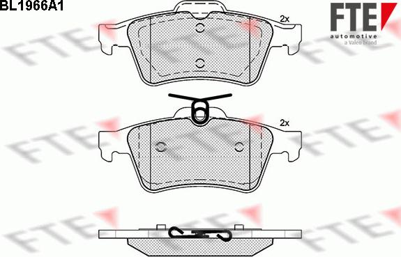 FTE BL1966A1 - Brake Pad Set, disc brake autospares.lv