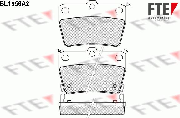 FTE BL1956A2 - Brake Pad Set, disc brake autospares.lv