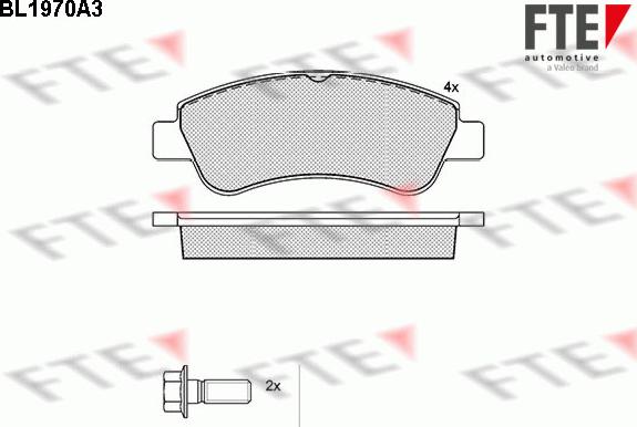 FTE 9010554 - Brake Pad Set, disc brake autospares.lv