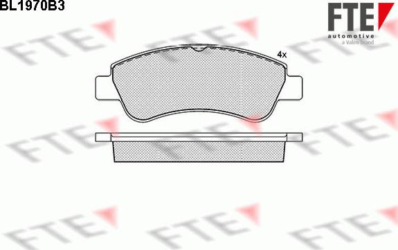 FTE BL1970B3 - Brake Pad Set, disc brake autospares.lv