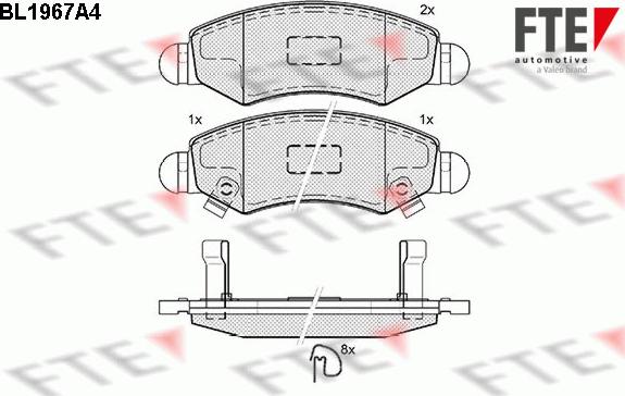 FTE BL1967A4 - Brake Pad Set, disc brake autospares.lv