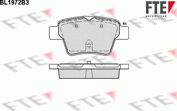 FTE BL1972B3 - Brake Pad Set, disc brake autospares.lv