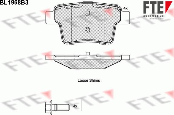 FTE 9010552 - Brake Pad Set, disc brake autospares.lv