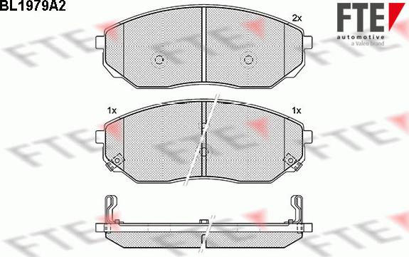 FTE BL1979A2 - Brake Pad Set, disc brake autospares.lv